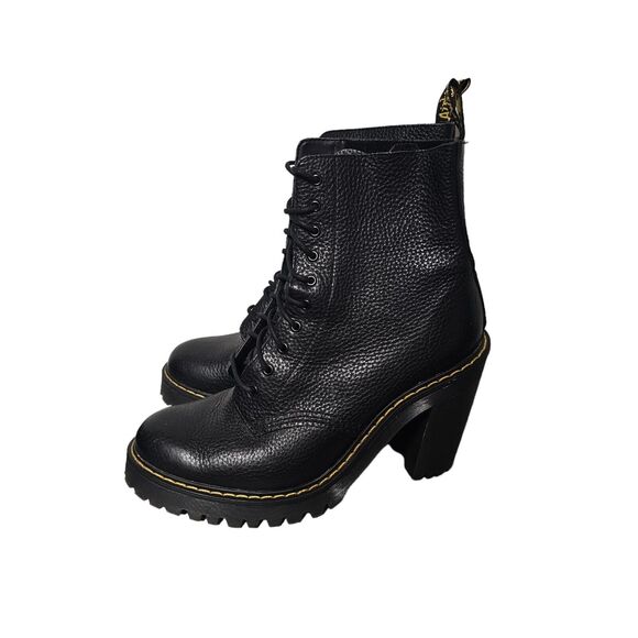 DR, MARTENS Platform Boots Kendra‎ 10-Eye Heel Black Aunt Sally Size 9 - Picture 4 of 11